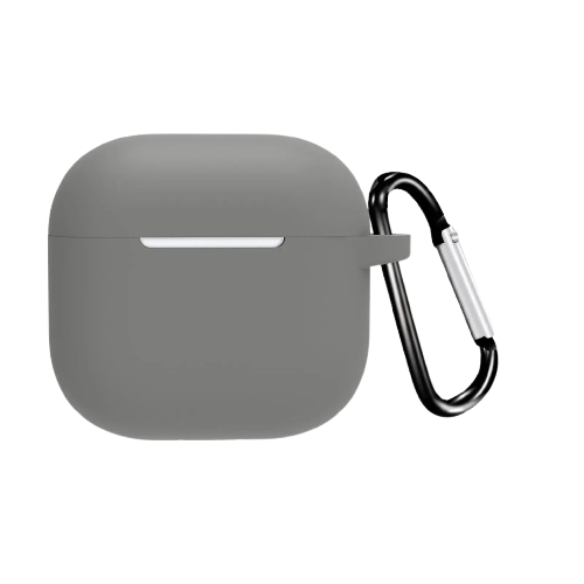 Чохол for AirPods 4 SILICONE CASE (з карабіном) Dark Grey